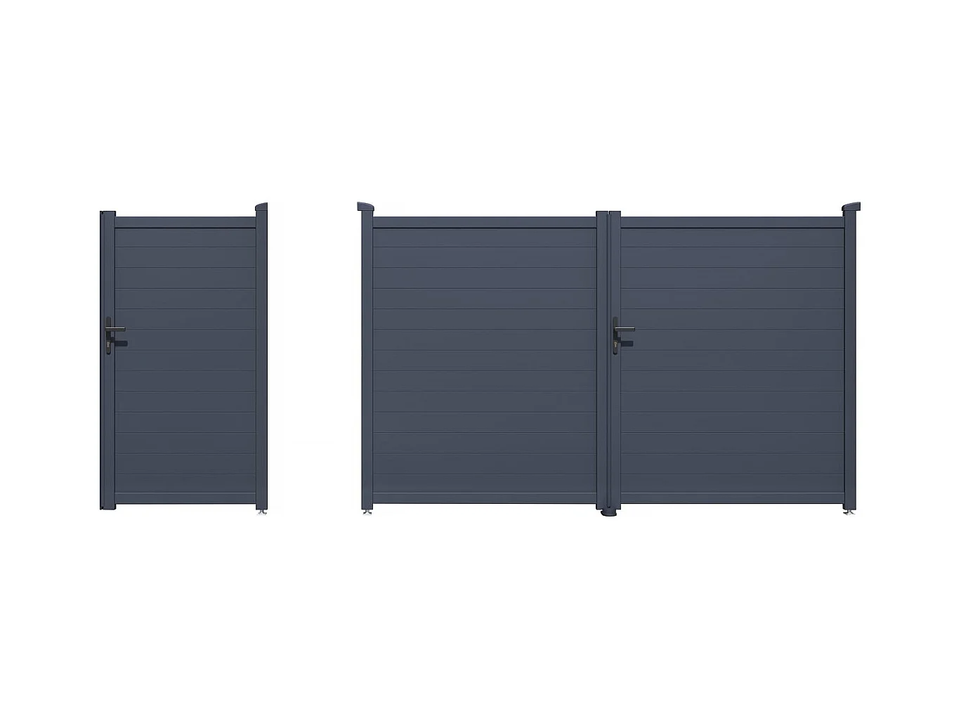 Pack portail + portillon "Marc" - Gris