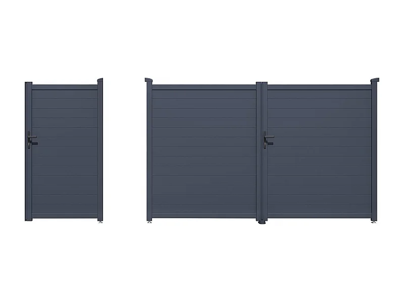 Pack portail + portillon "Marc" - Gris