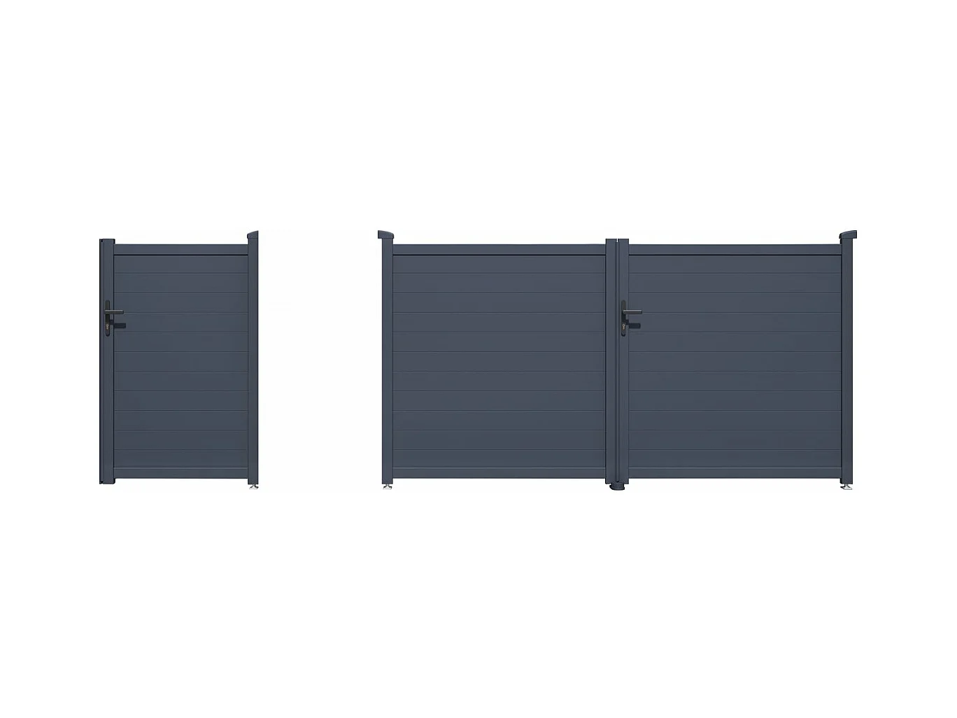 Pack portail + portillon "Marc" - Gris