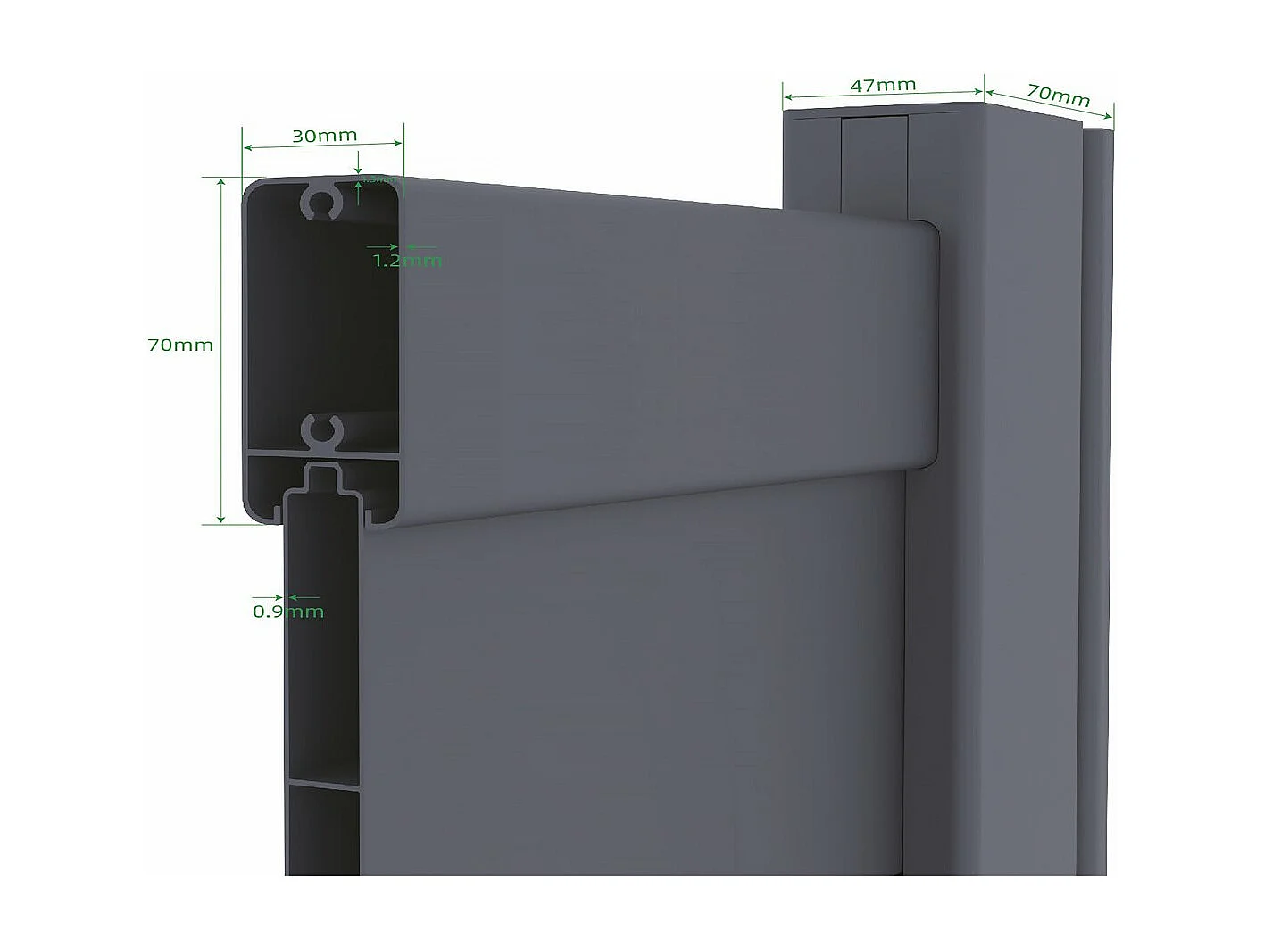Portão + pack postigo "Marc" – Cinzento
