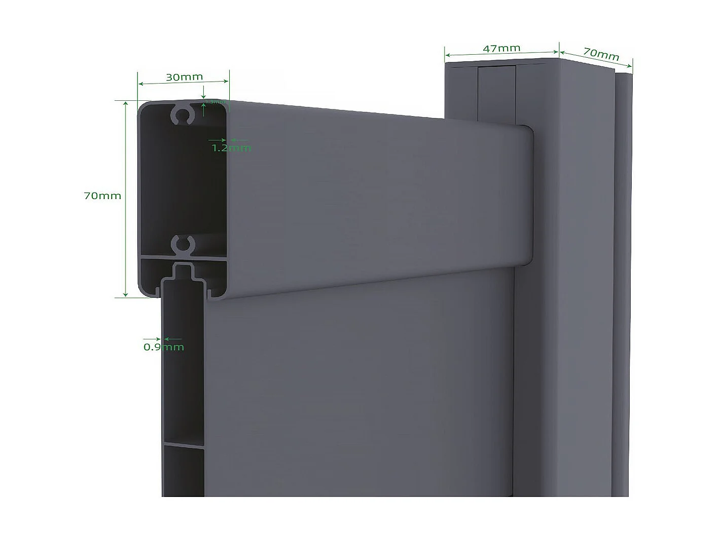 Portão + pack postigo "Marc" – Cinzento