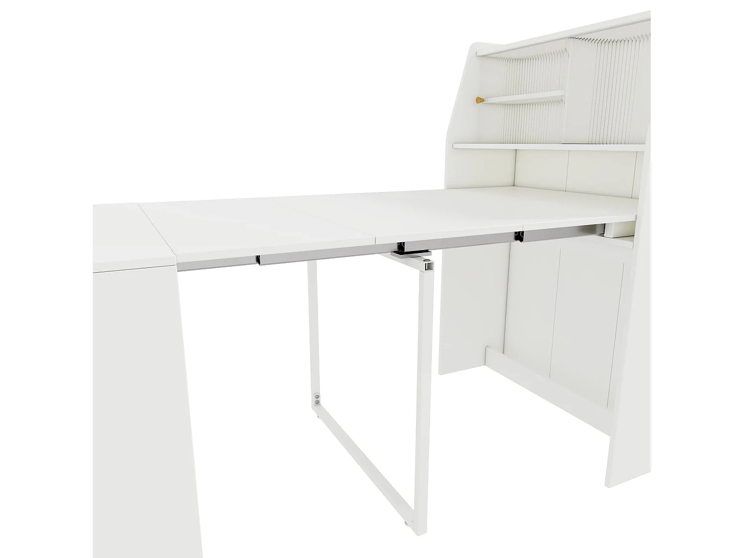 Credenza、Mobile bar a scomparsa - con scomparti sopra - stile moderno - Bianco