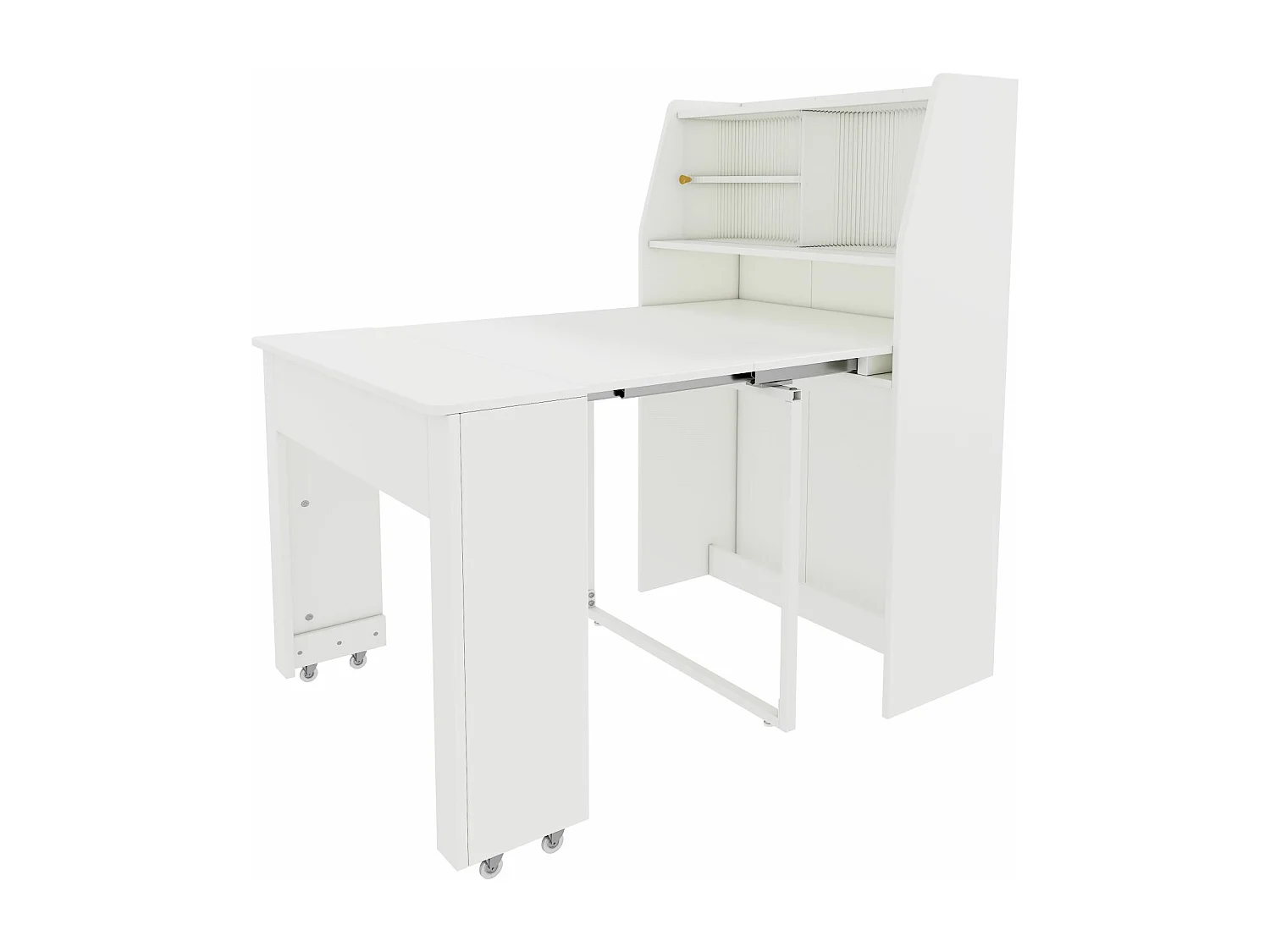 Credenza、Mobile bar a scomparsa - con scomparti sopra - stile moderno - Bianco