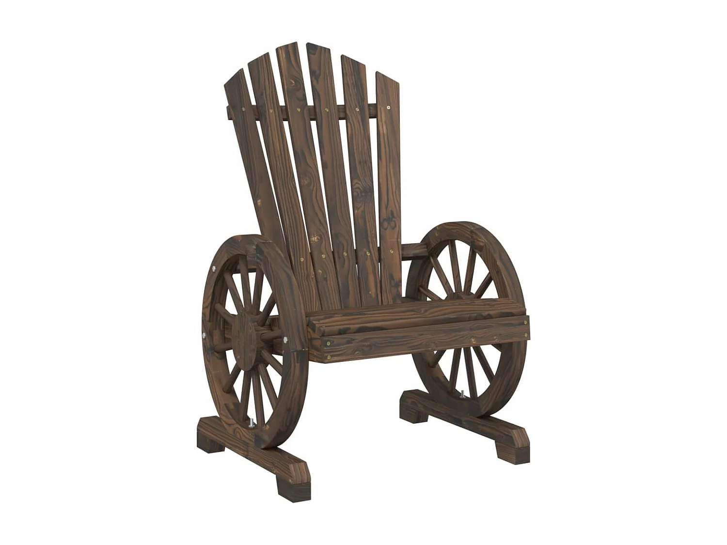 Sedia da giardino Adirondack in legno massello di abete