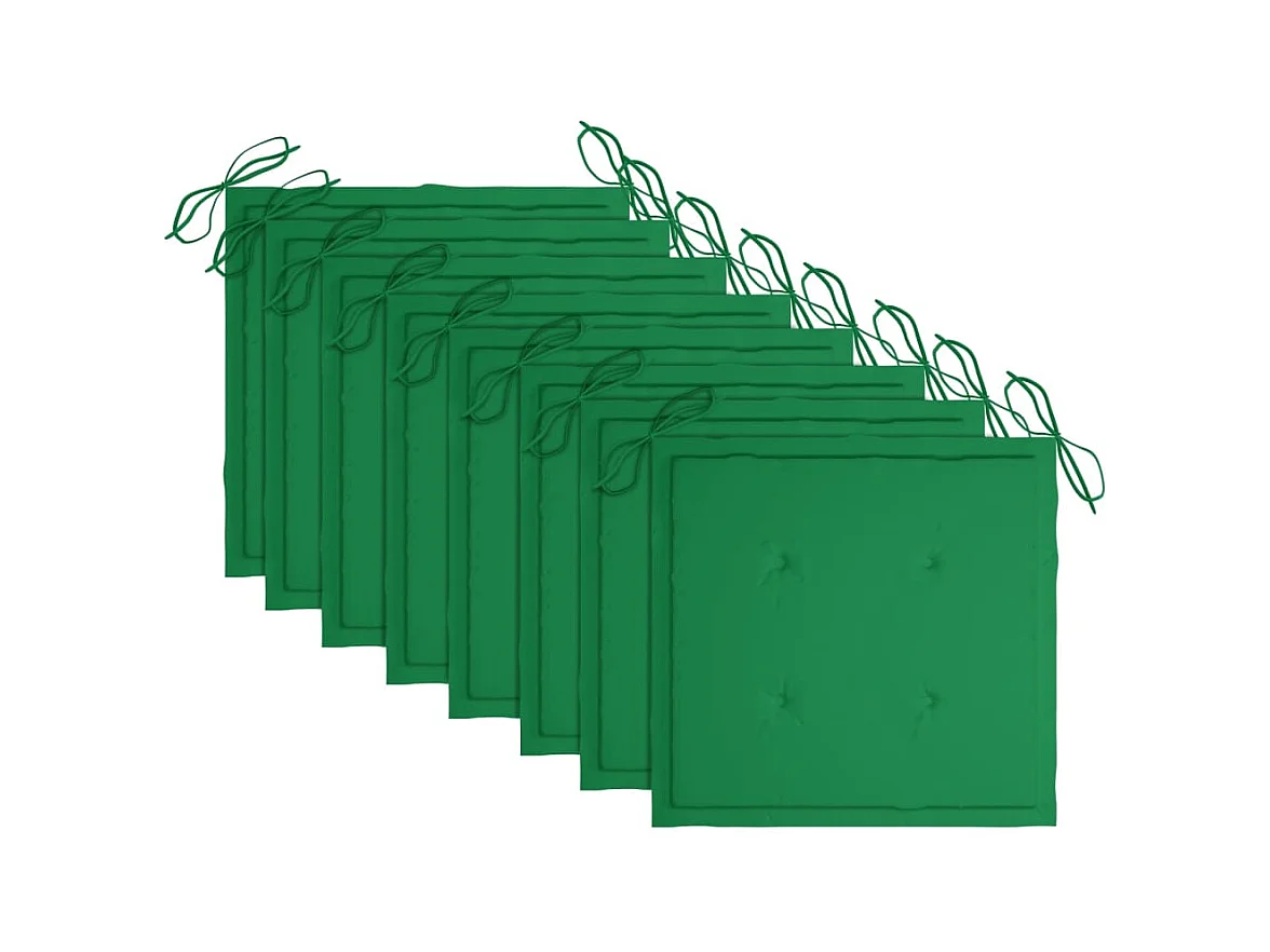 Tuinstoelen 8 stuks met kussens Massief teakhout