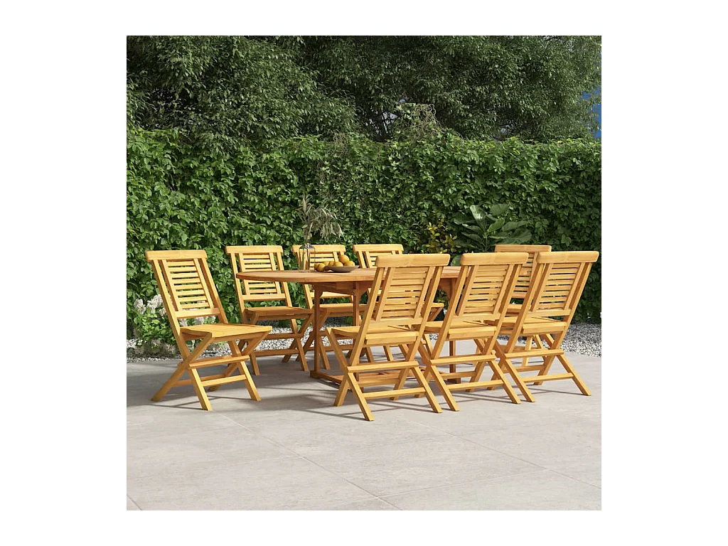 Opvouwbare tuinstoelen set van 8 47x63x90cm massief teakhout