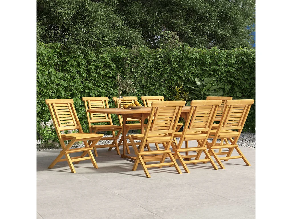 Opvouwbare tuinstoelen set van 8 47x63x90cm massief teakhout