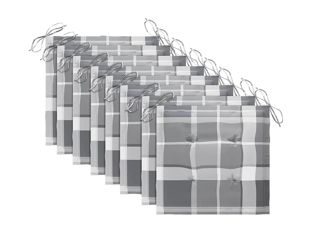 Tuinstoelen met kussens 8 stuks Massief acaciahout