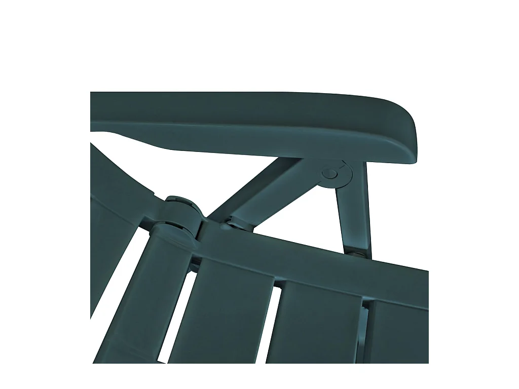 2 stuks Liggende Tuinstoelen Kunststof Groen