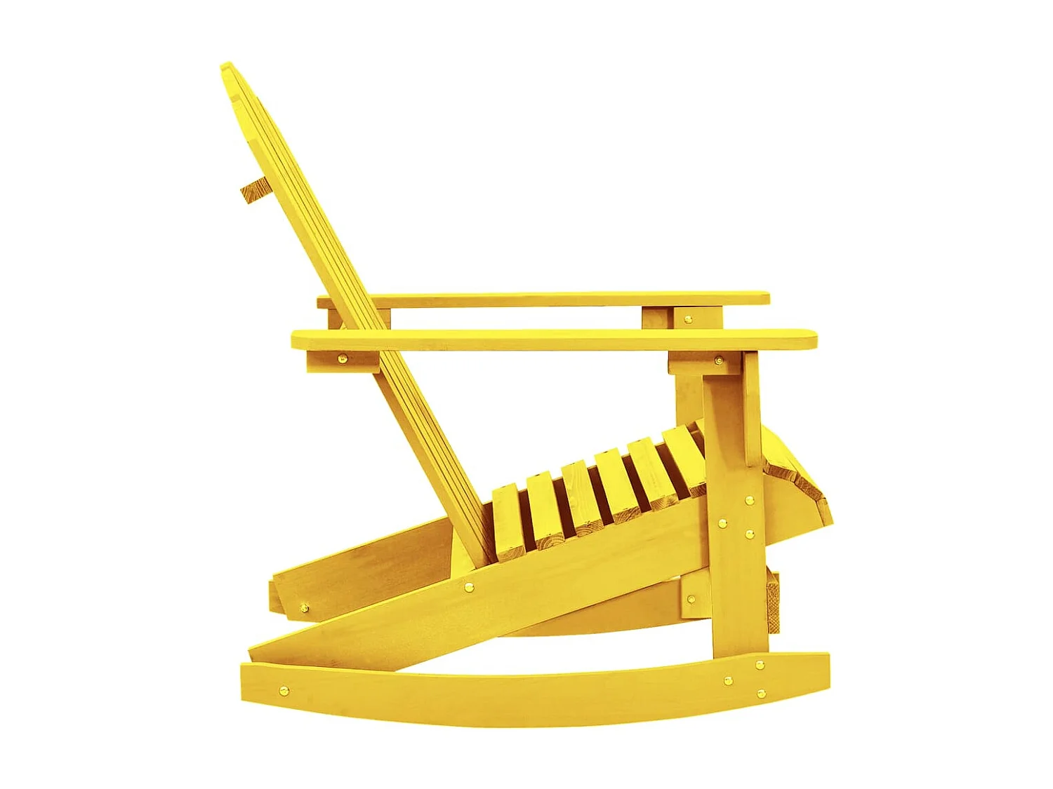 Chaise à bascule de jardin Adirondack bois de sapin jaune