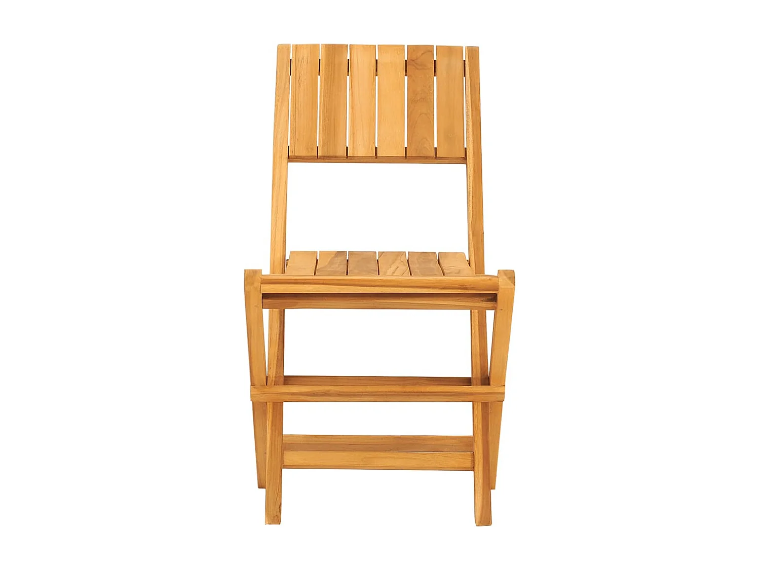 Conjunto de cadeiras dobráveis de jardim com 2 cadeiras de madeira maciça de teca 47x61x90cm