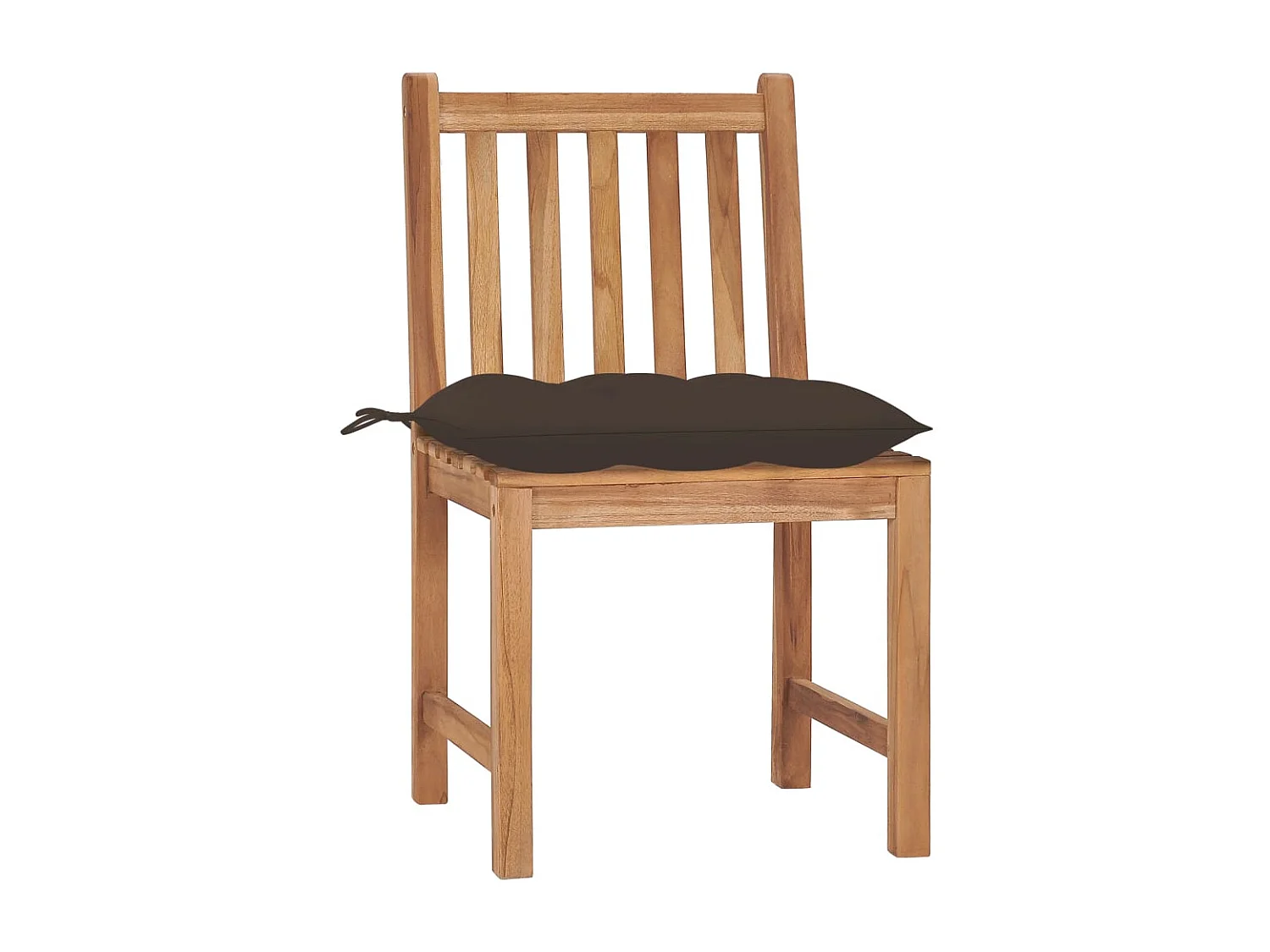 Chaises de jardin 2 pcs avec coussins Bois de teck massif