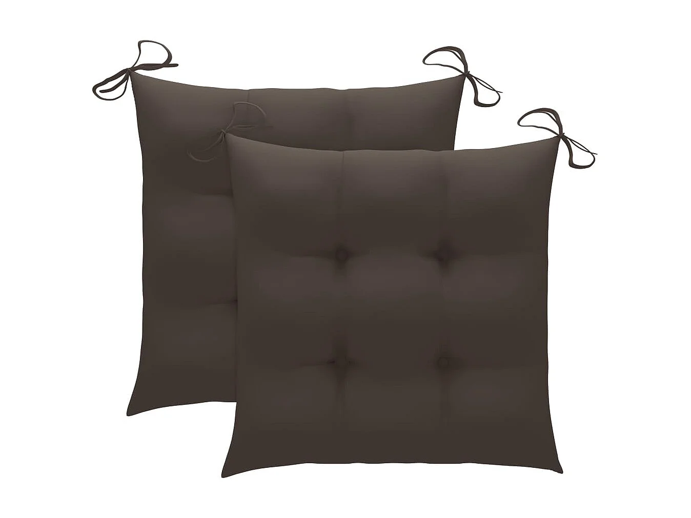 Chaises de jardin 2 pcs avec coussins Bois de teck massif