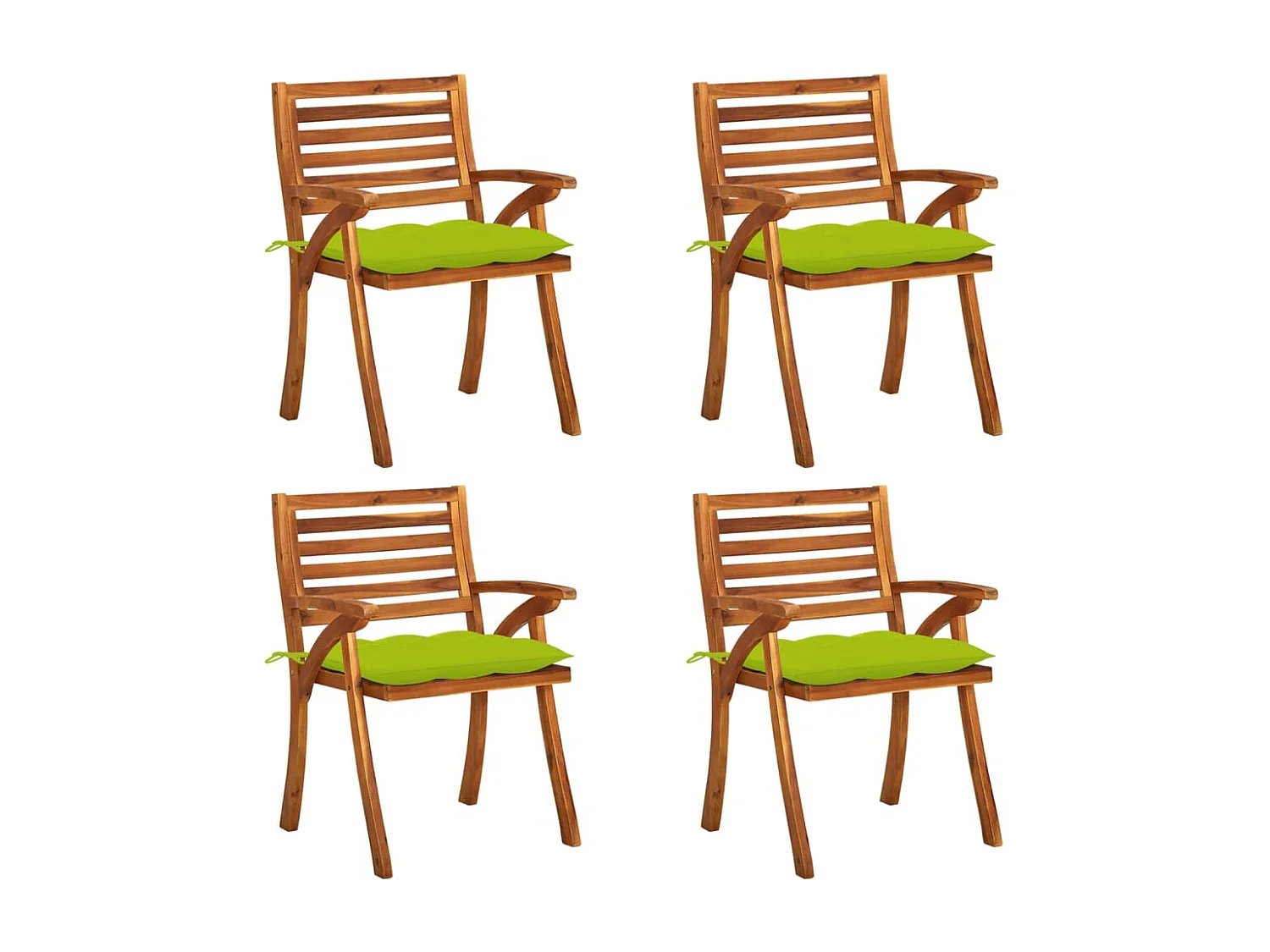 Cadeiras de jardim com almofadas 4 unidades Madeira maciça de teca