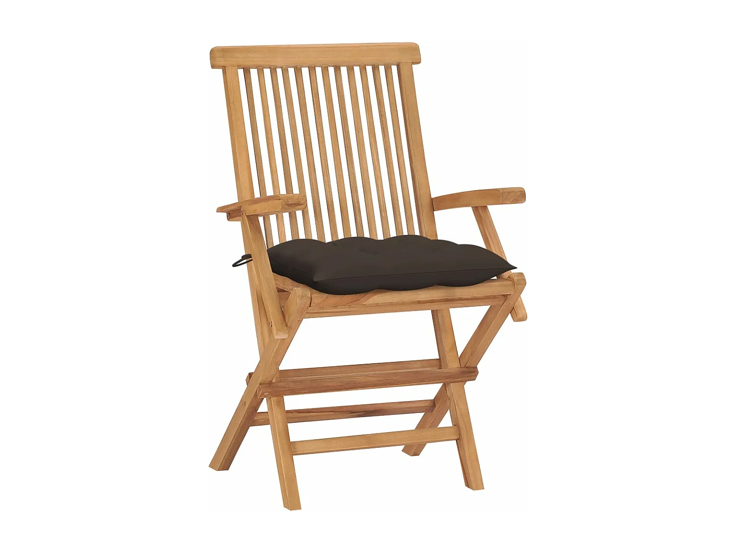 Chaises de jardin avec coussins taupe 4 pcs Bois de teck massif