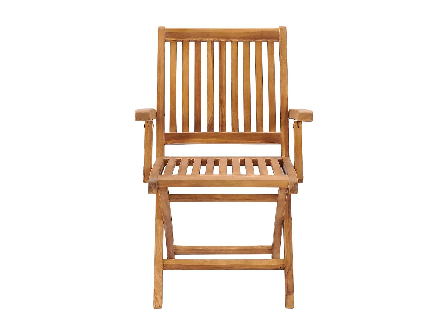 Chaises pliables de jardin avec coussins 4 pcs Teck solide