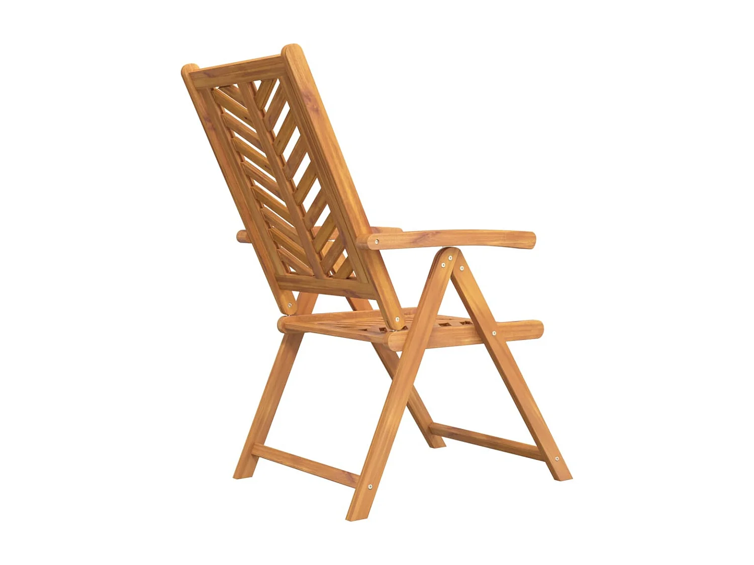 Chaises de jardin inclinables lot de 3 bois massif d'acacia