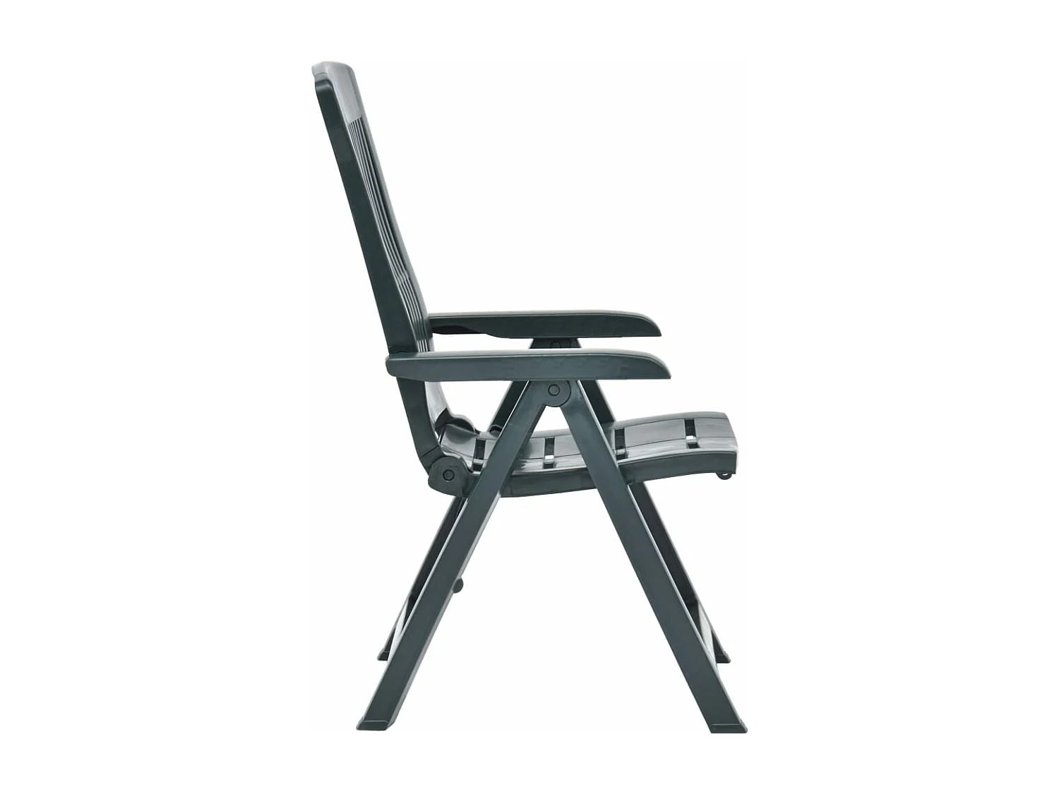 Verstelbare tuinstoelen 2 stuks Kunststof Groen