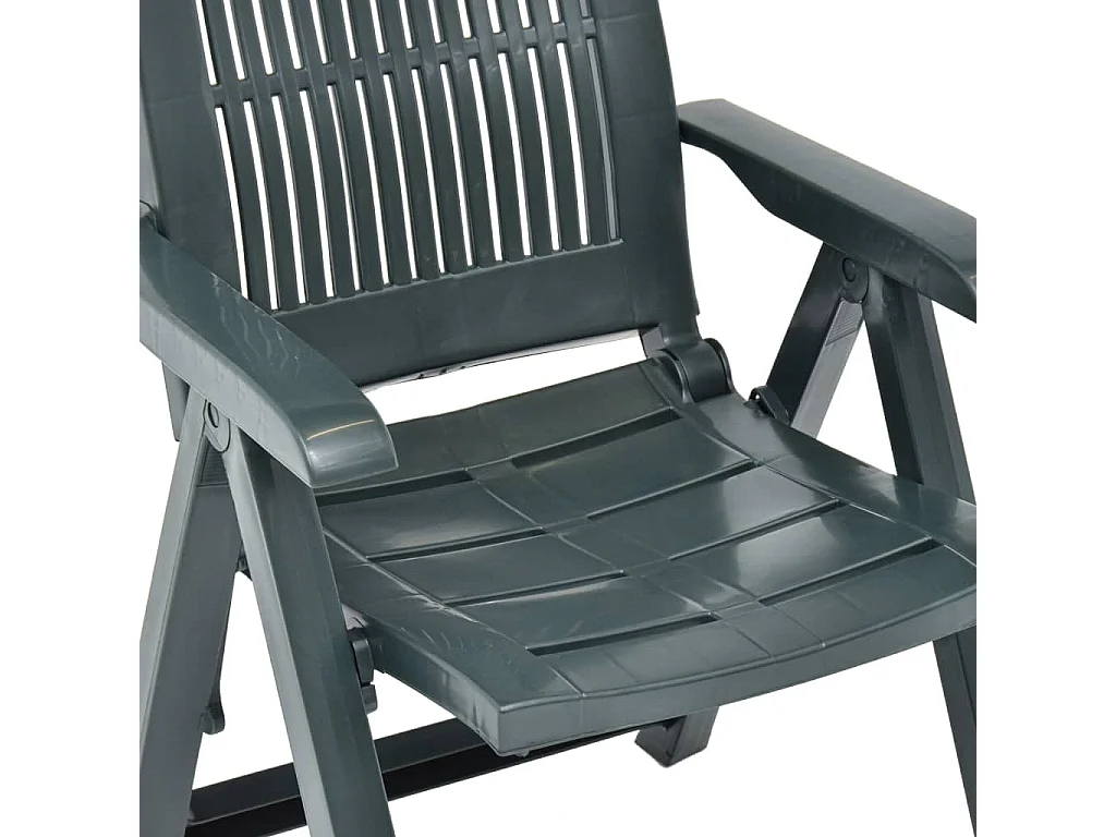 Verstelbare tuinstoelen 2 stuks Kunststof Groen