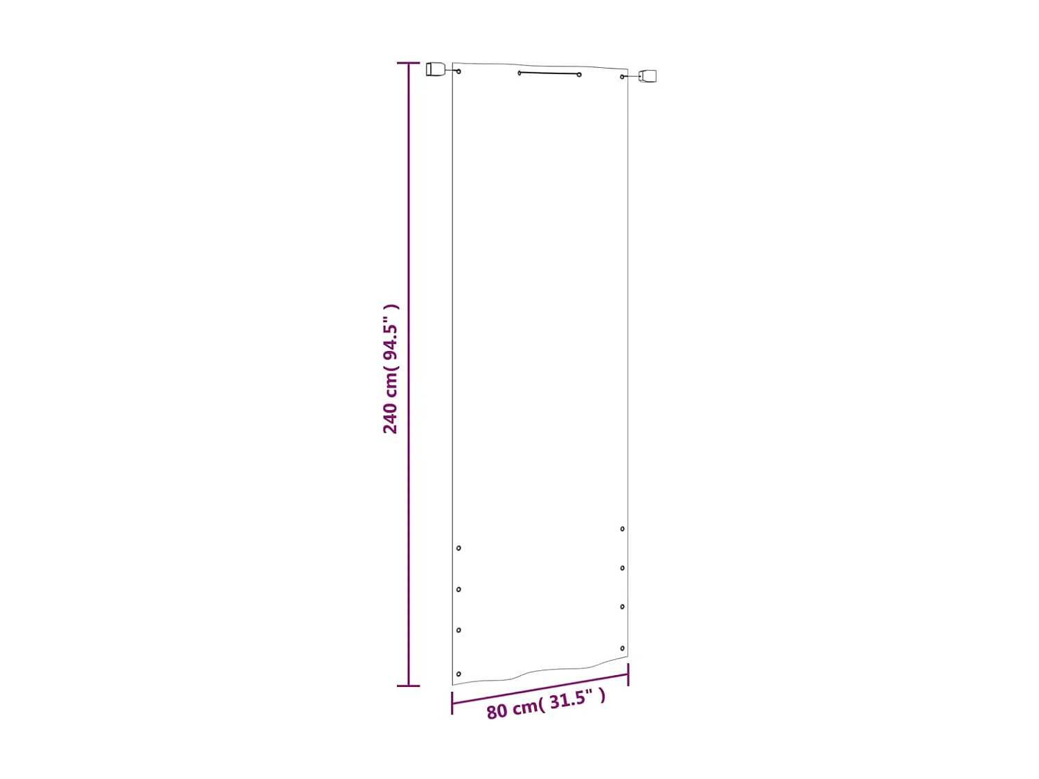 Écran de balcon Vert clair 80x240 cm Tissu Oxford
