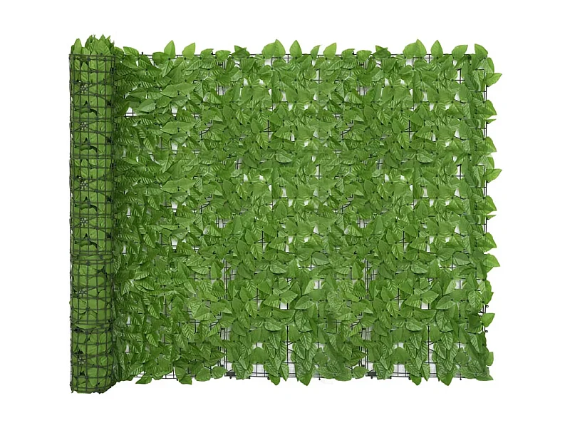 Écran de balcon avec feuilles vert 200x150 cm