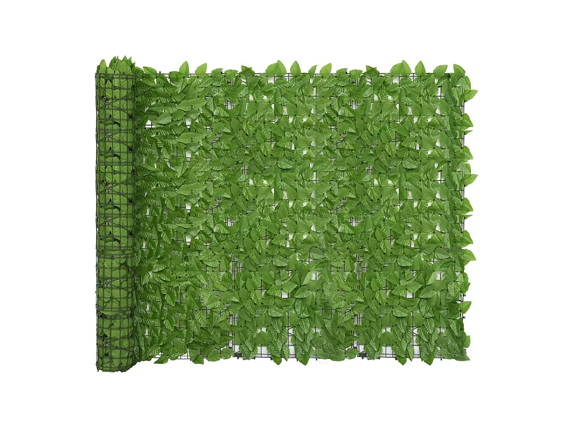 Écran de balcon avec feuilles vert 200x150 cm