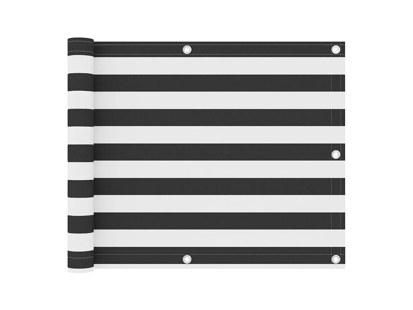 Écran de balcon Anthracite et blanc 75x400 cm Tissu Oxford