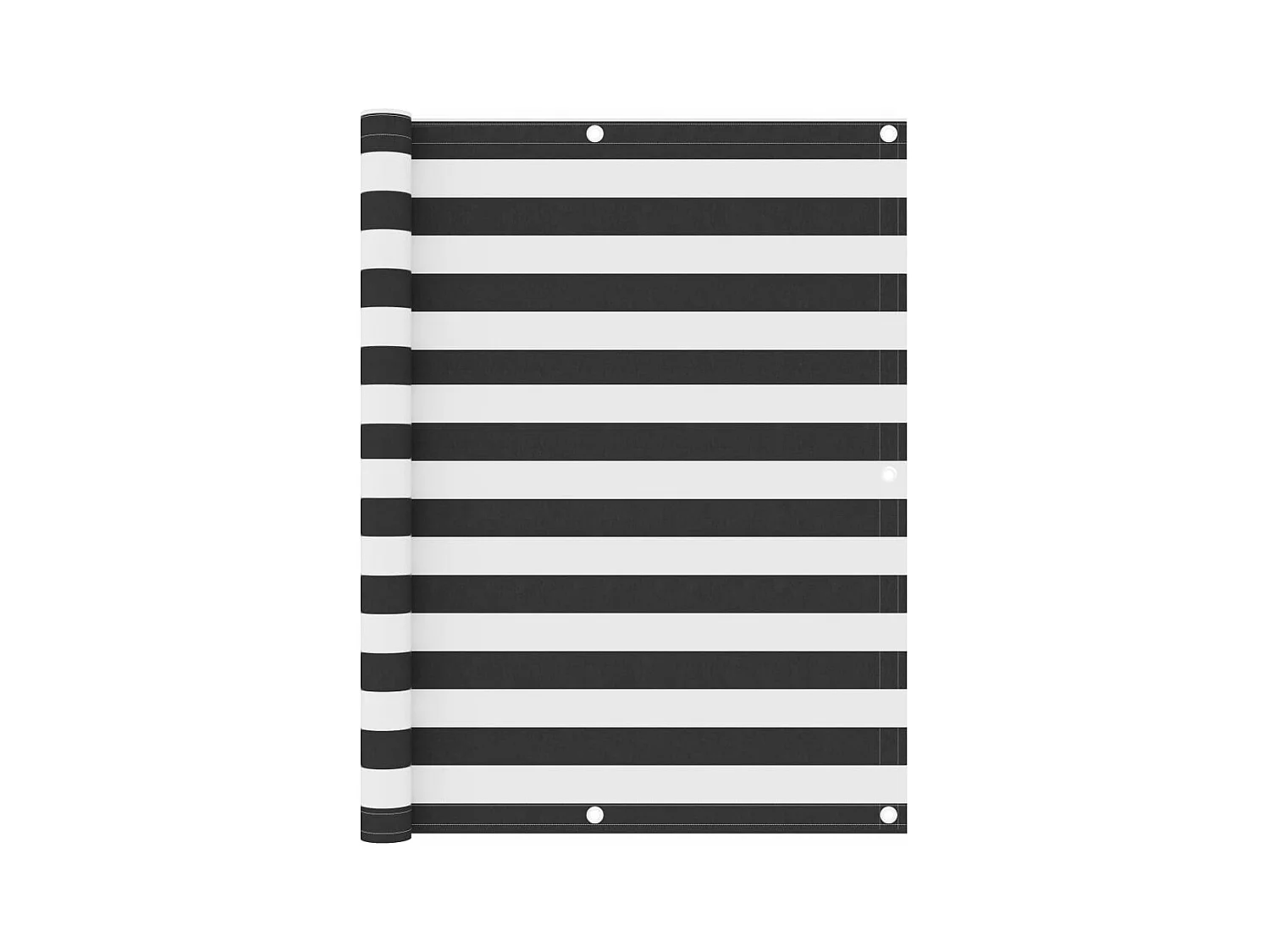 Écran de balcon Anthracite et blanc 120x600 cm Tissu Oxford
