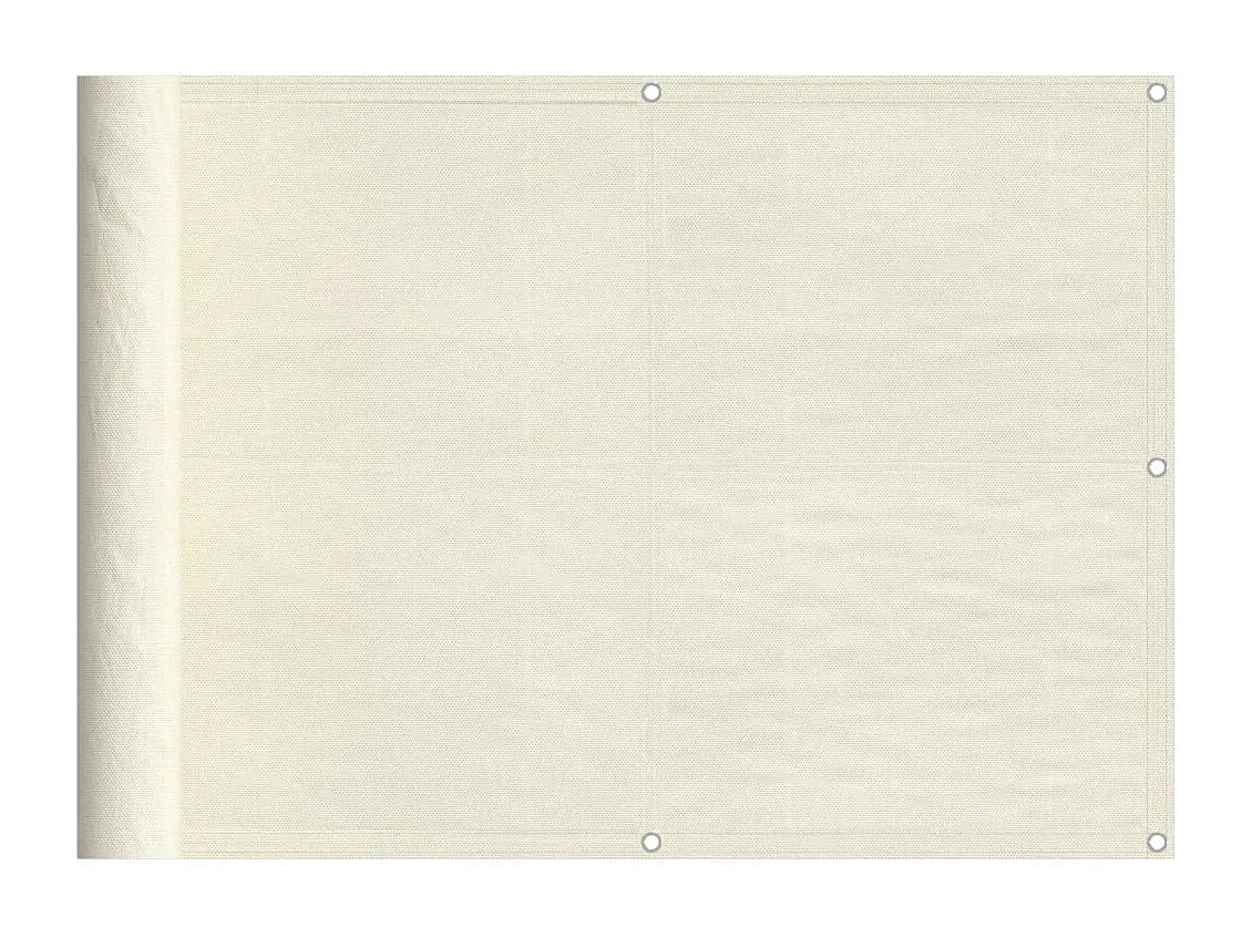 Écran de balcon crème 75x800 cm 100% polyester oxford