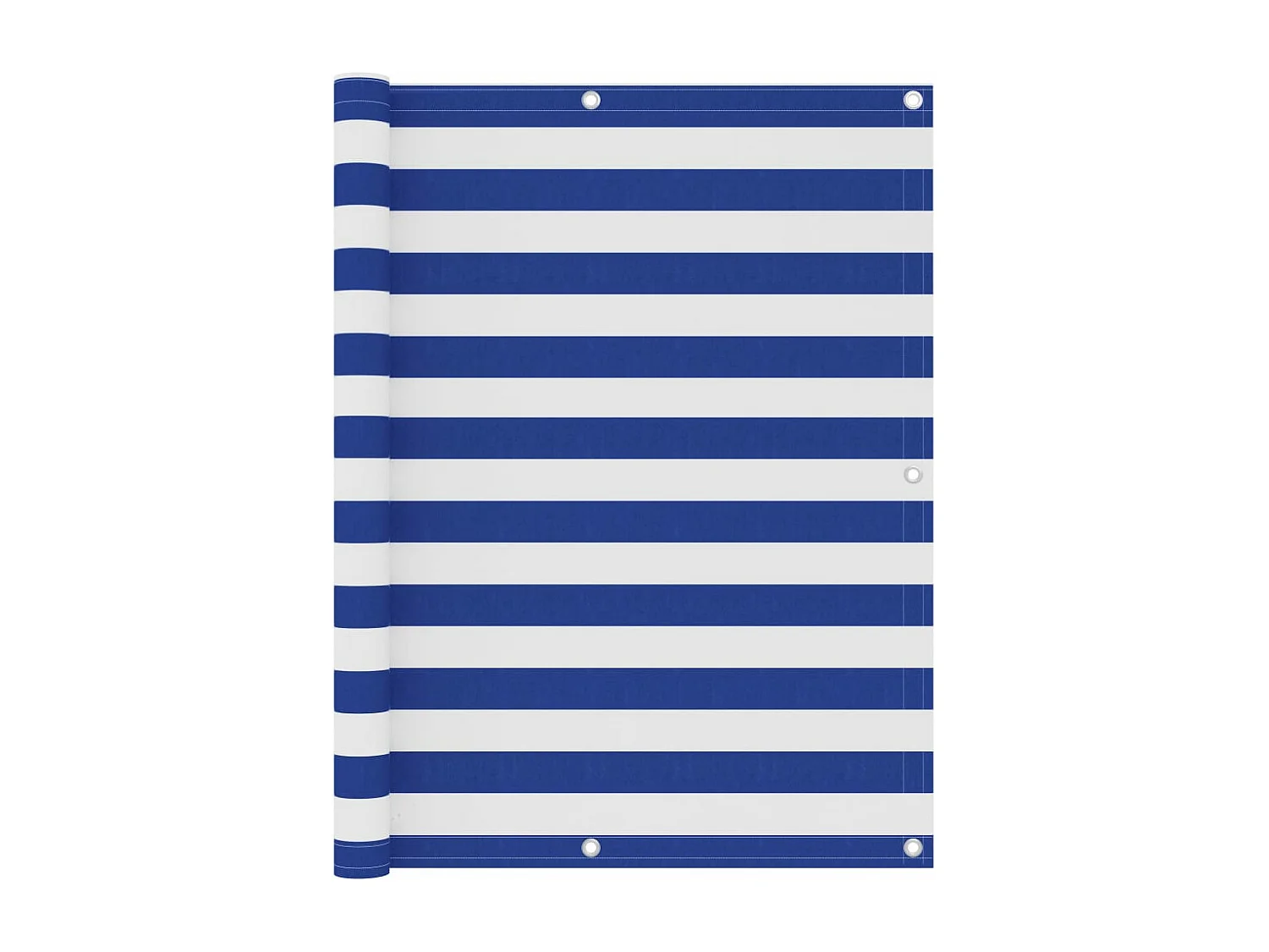 Écran de balcon Blanc et bleu 120x500 cm Tissu Oxford