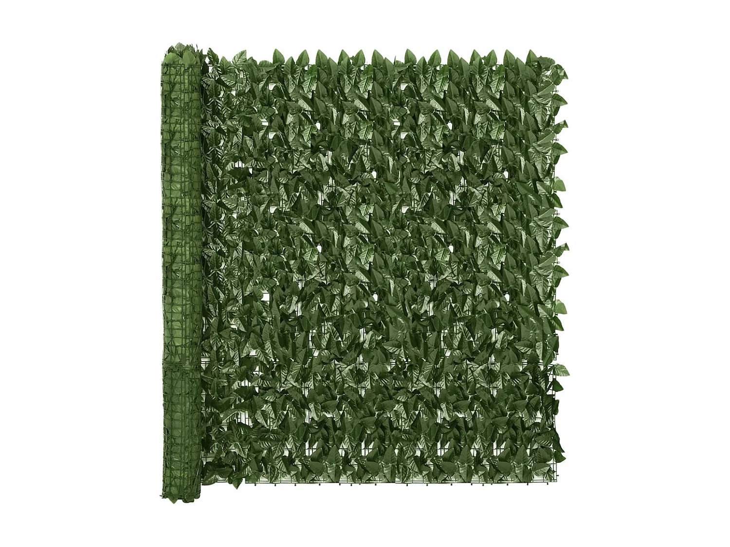 Brise-vue de balcon avec feuilles vert foncé 300x150 cm