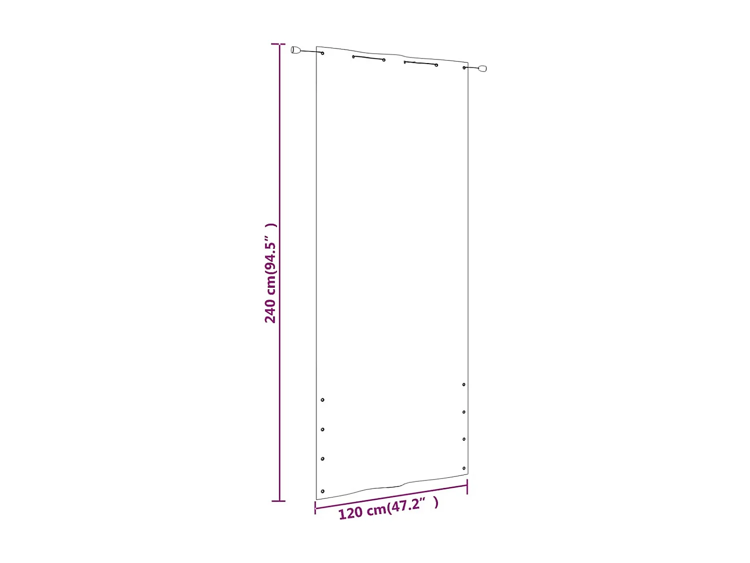 Écran de balcon Bleu 120x240 cm Tissu Oxford