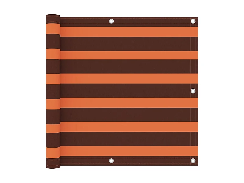 Balkonscherm Oranje en bruin 90x400 cm Oxford stof