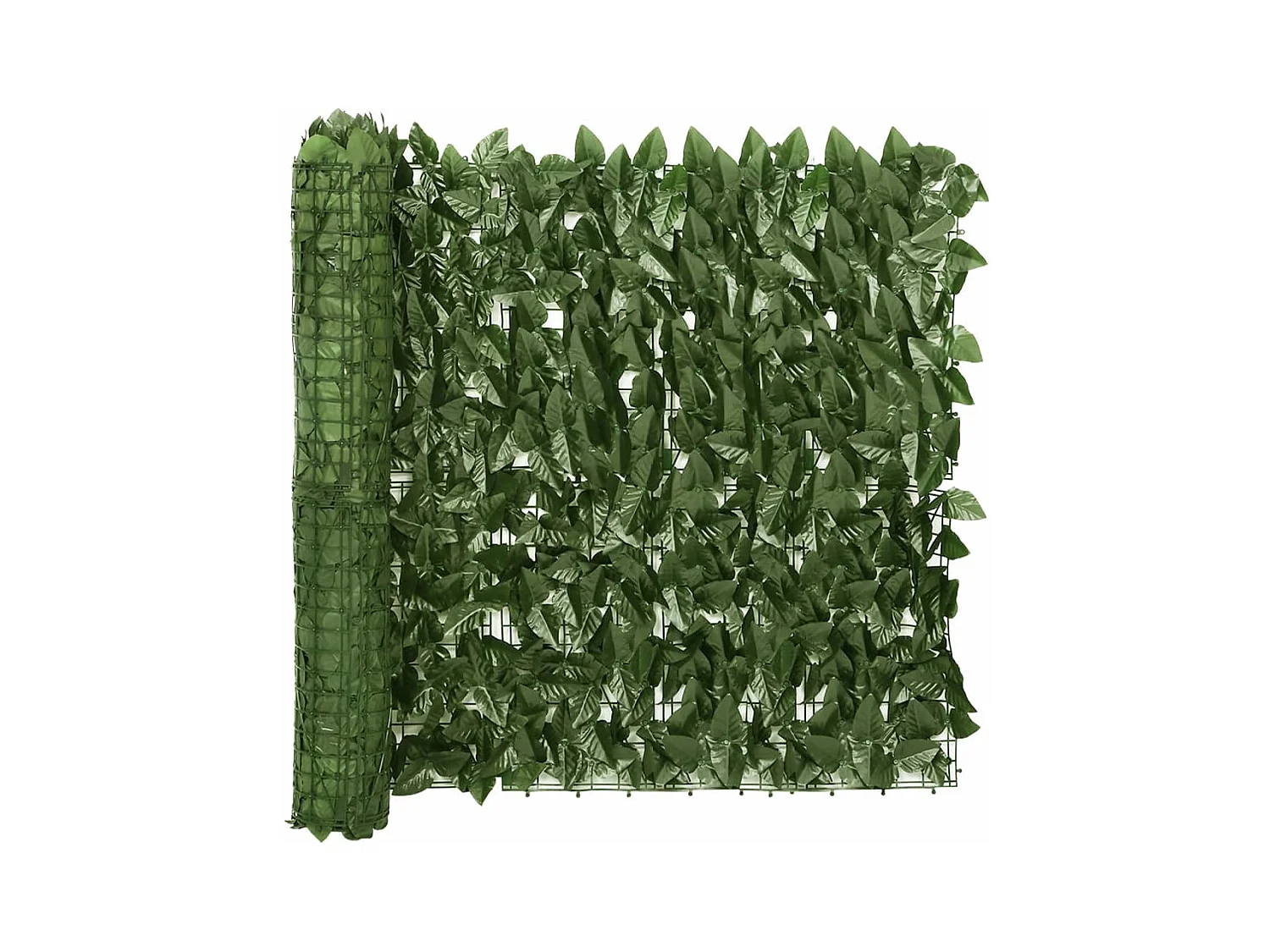 Écran de balcon avec feuilles vert foncé 300x75 cm