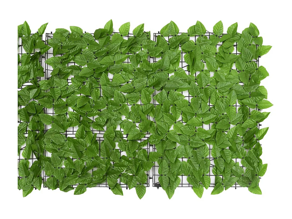 Mampara de privacidad para balcón con hojas verdes 600x75 cm