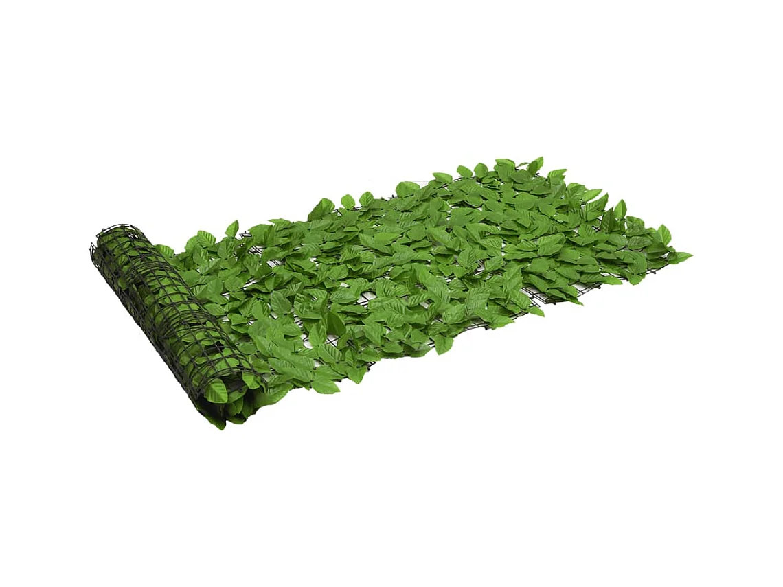 Brise-vue de balcon avec feuilles vert 600x75 cm