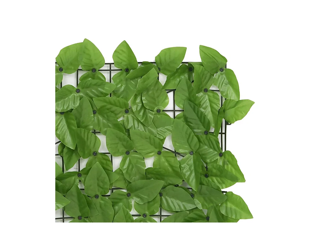 Biombo de balcón con hojas verdes 200x75 cm.
