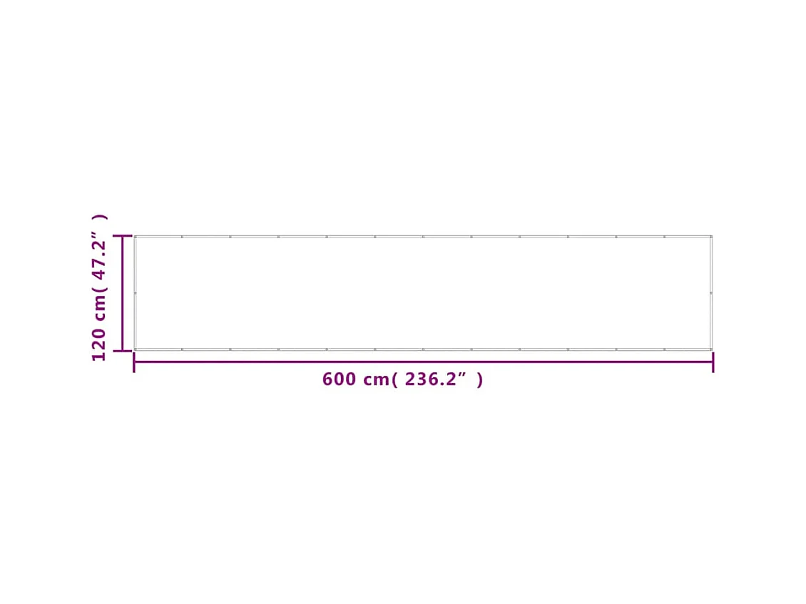 Zand balkonscherm 120x600 cm 100% polyester oxford