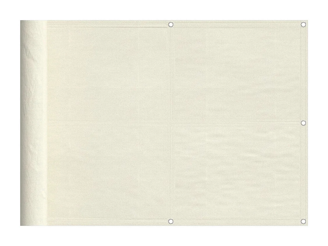 Paravento per balcone color crema 75x1000 cm 100% poliestere oxford