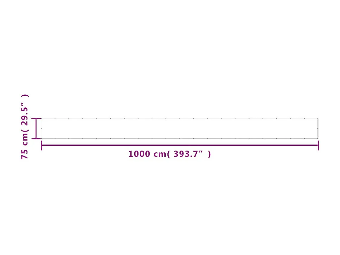 Écran de balcon crème 75x1000 cm 100% polyester oxford