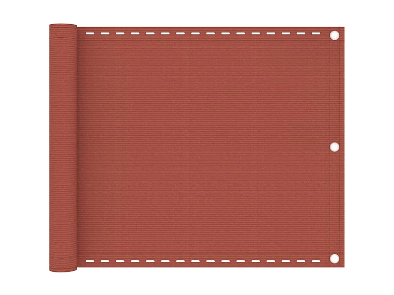 Paravento per balcone in terracotta 75x600 cm HDPE