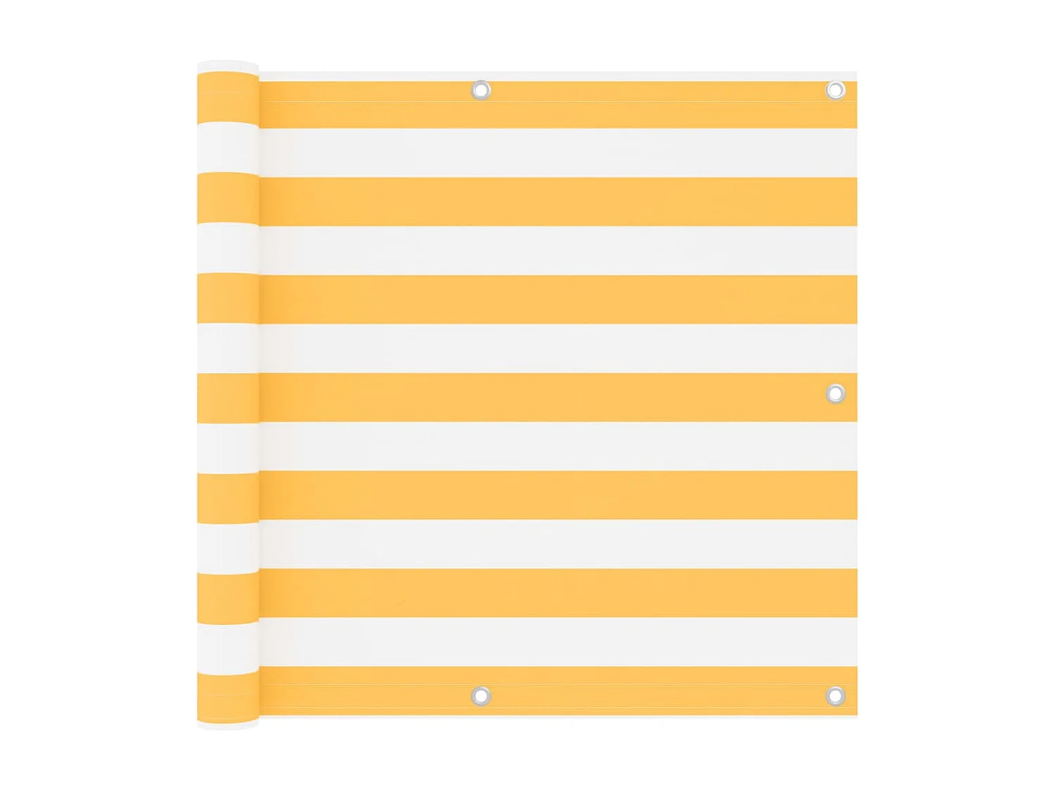 Écran de balcon Blanc et jaune 90x600 cm Tissu Oxford