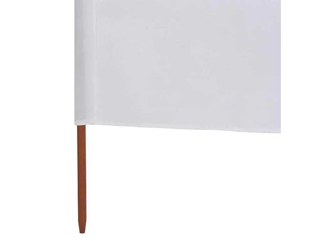 Paravento a 3 ante Tessuto 400 x 160 cm Bianco sabbia
