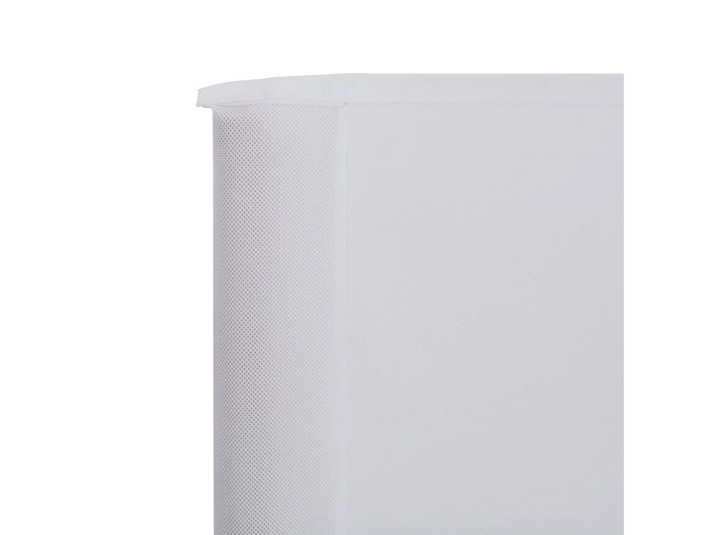 Paravento a 3 ante Tessuto 400 x 160 cm Bianco sabbia