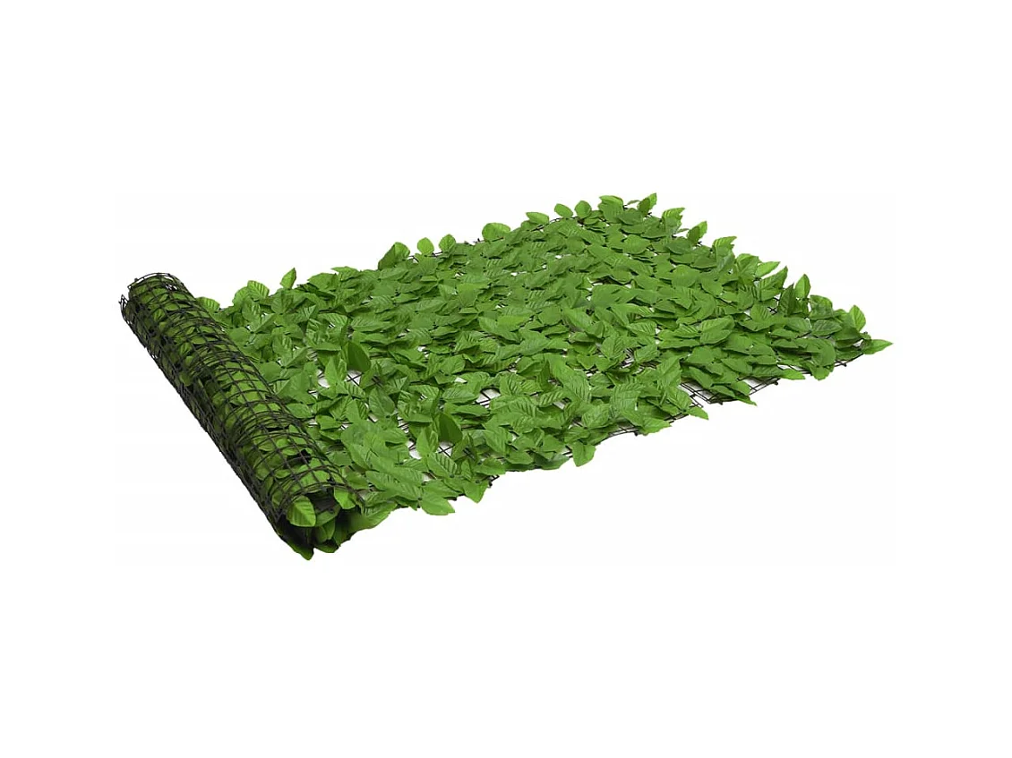 Paravento per balcone con foglie verdi 200x100 cm