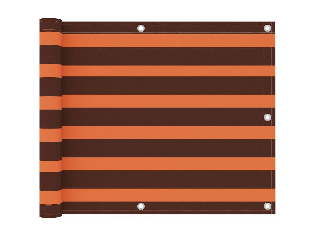 Écran de balcon Orange et marron 75x500 cm Tissu Oxford