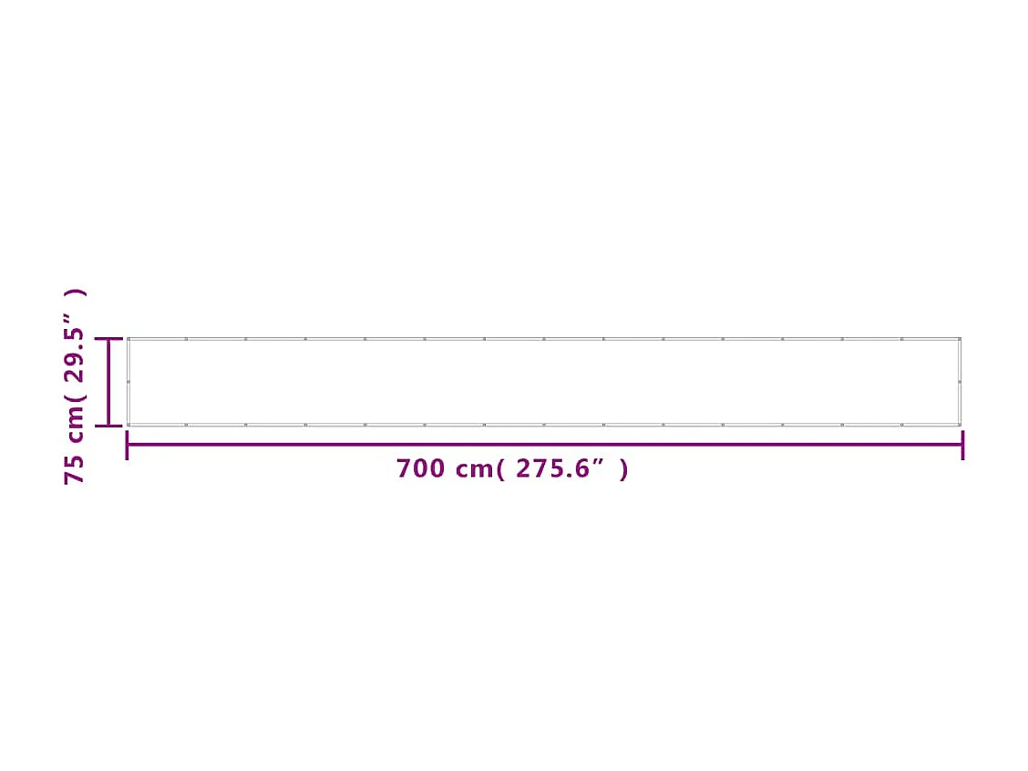 Écran de balcon vert foncé 75x700 cm 100% polyester oxford