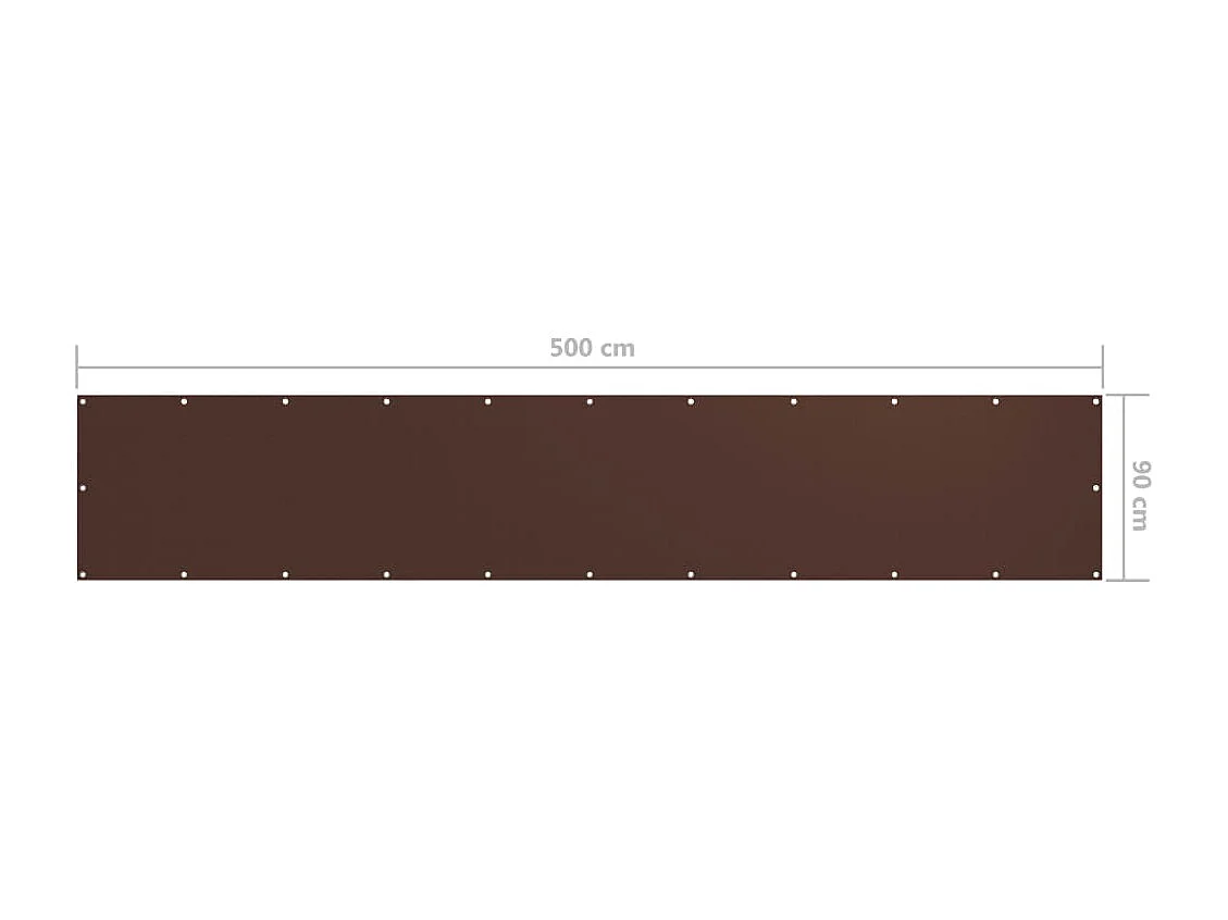Écran de balcon Marron 90x500 cm Tissu Oxford