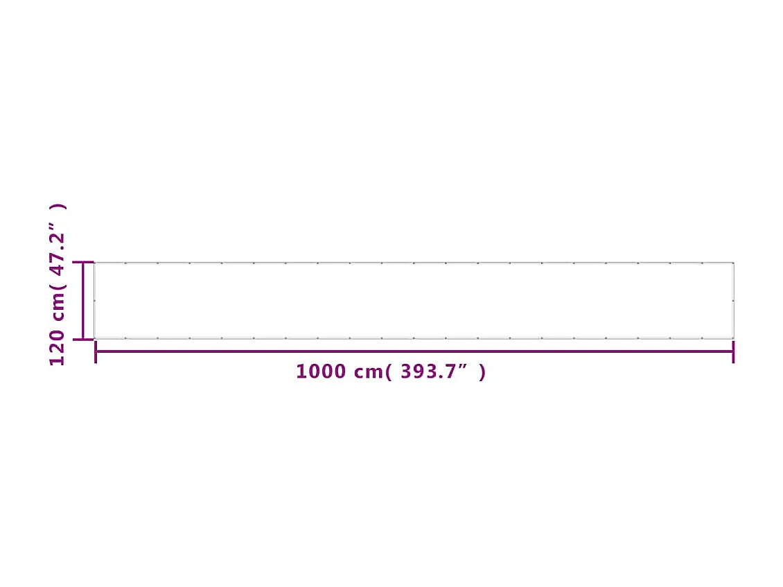 Écran de balcon bleu 120x1000 cm 100% polyester oxford