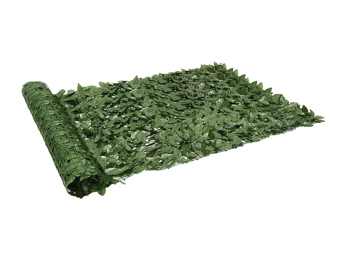 Écran de balcon avec feuilles vert foncé 600x150 cm